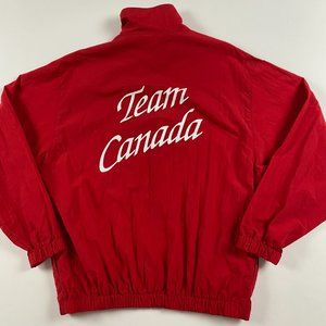 Team Canada Red Windbreaker Jacket
